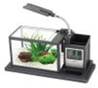Аквариум настольный чёрный/синий, 1,7л, фильтр 1.5Вт,светильник 0.8Вт (BG-29)