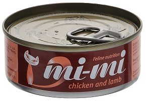 МИ-МИ консервы для кошек и котят с ягненком 80г
