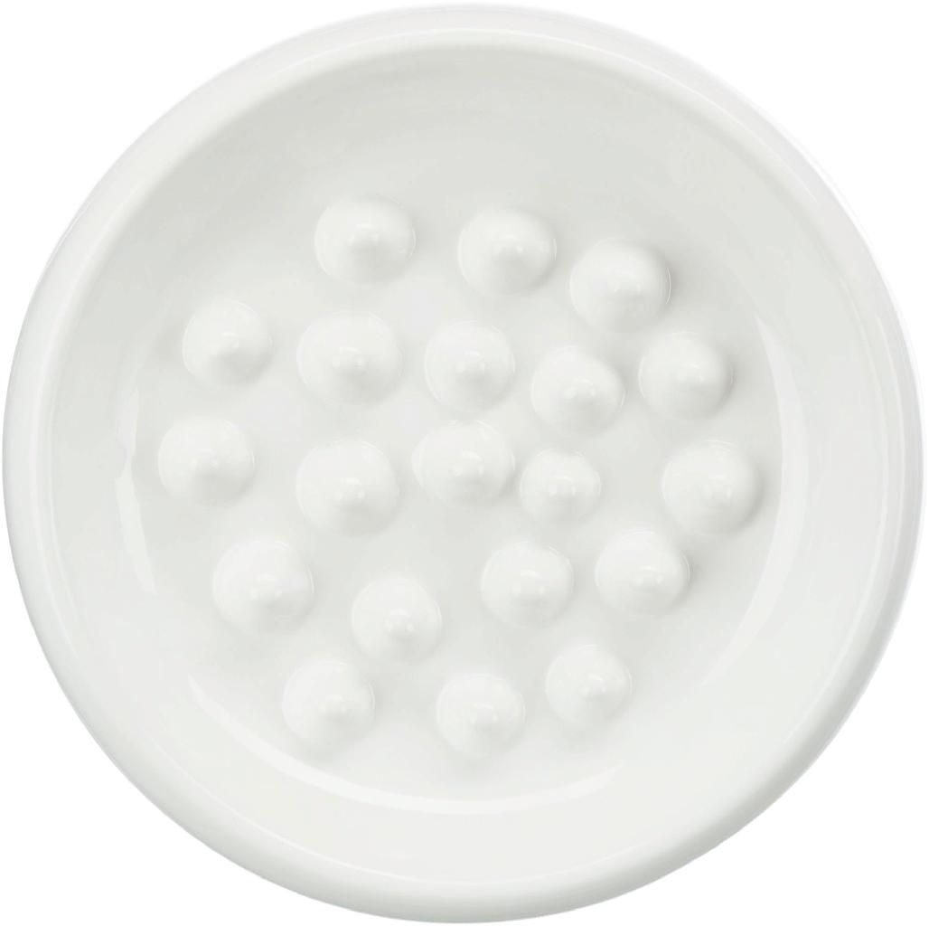 Миска керамическая для медленного кормления, белая 0.25л