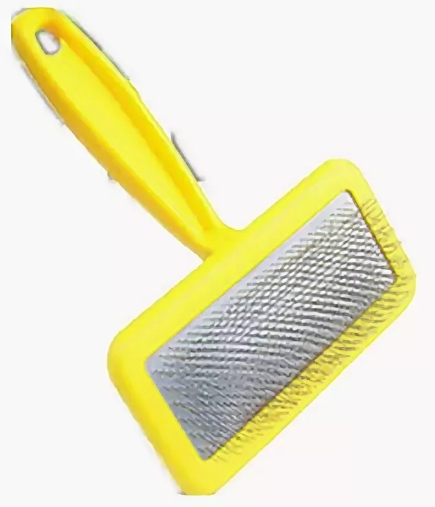 Пуходерка маленькая желтая 14.5*7см