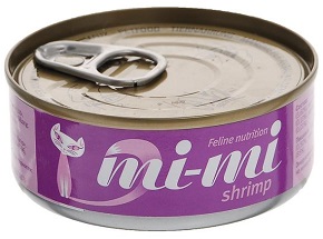 МИ-МИ консервы для кошек и котят с креветками 80г