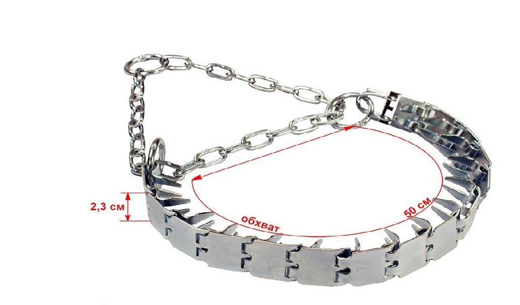 Ошейник строгий пластинчатый 50см*23мм*1,5мм