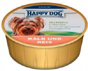 Хэппи Дог д/с Телятина/рис ламистер