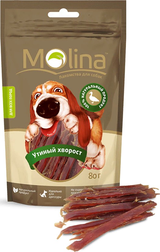 MOLINA лакомство для собак "Утиный хворост" 80г