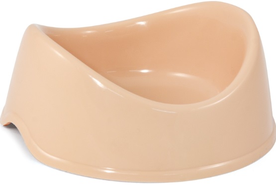 Миска пластиковая "Бисквит", бежевая, 0,25л