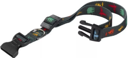 Ошейник CLUB C25/70 с пластиковым креплением, зеленый с рисунком