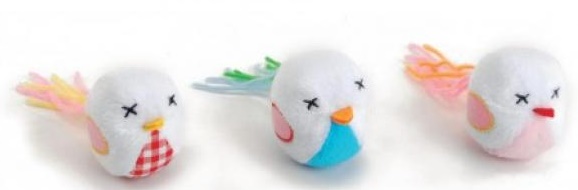 Beeztees 440452 Игрушка для кошек (птичка/рыбка/мешочек), плюш 1шт