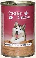 Собачье Счастье Барашек с потрошками в желе 410г