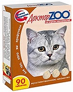 ДОКТОР ЗОО витамины д/к со вкусом Копченостей 90таб