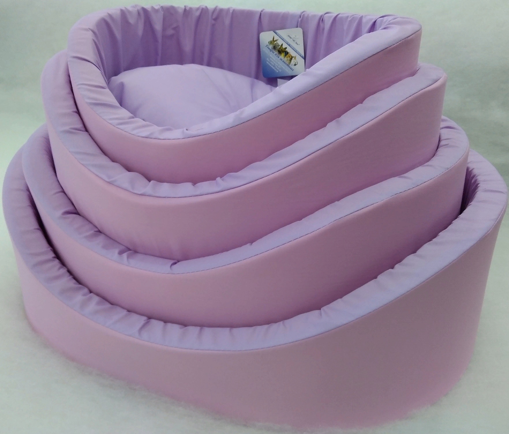 Лежак с бортиком №1, цвет в ассортименте 42х35х16см