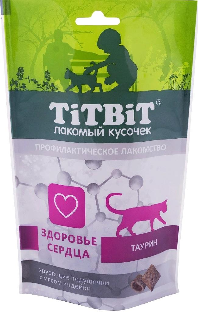 Хрустящие подушечки д/кошек с индейкой для здоровья сердца 60г