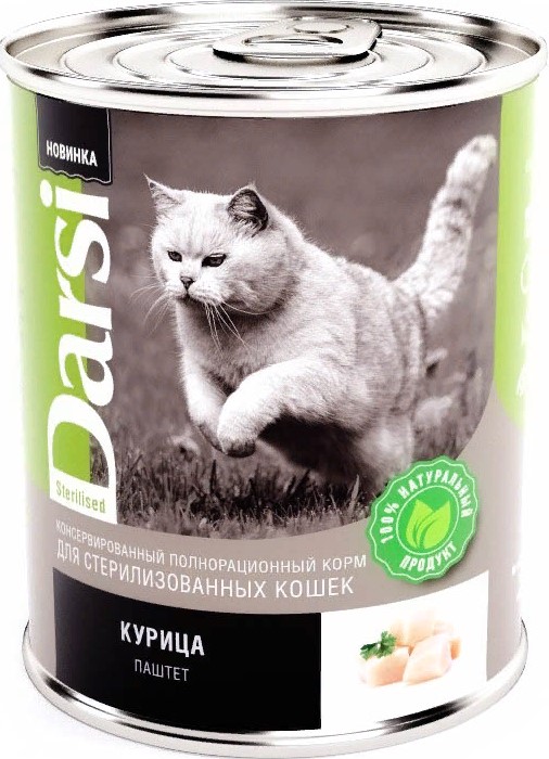 DARSI Консервы для кошек "Курица", 340г
