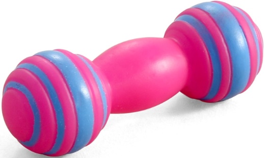 Игрушка для собак из винила "Гантель полосатая", 110мм