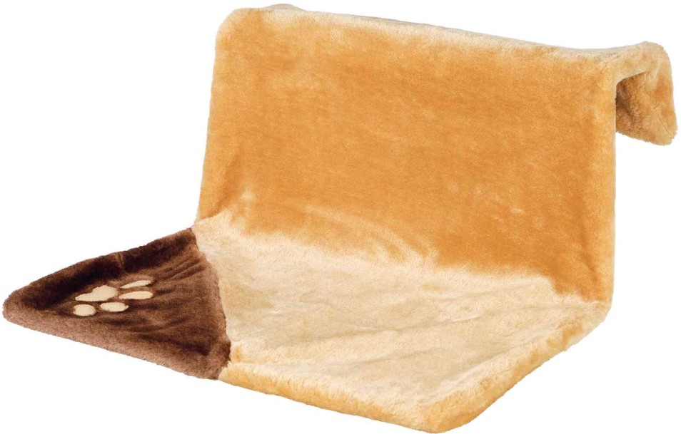 Гамак для кошки, св. коричневый, плюш, на радиатор 45*24*24см