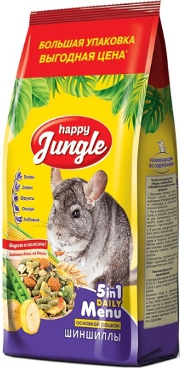 HAPPY JUNGLE Корм для шиншилл 900г