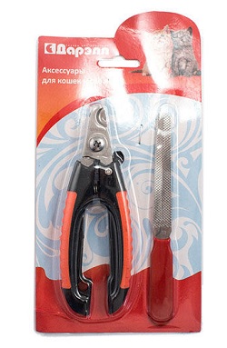 Набор Когтерез-кусачки малые с обрезинеными ручками + пилка для когтей
