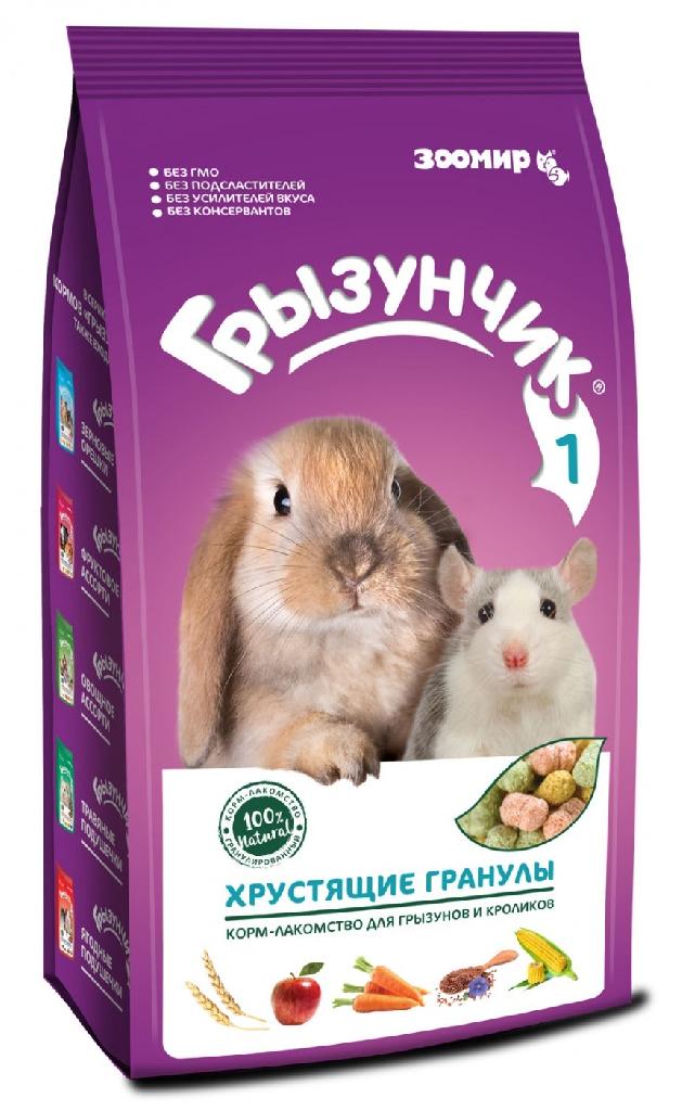 ЗООМИР "Грызунчик 1 хрустящие гранулы" 150г