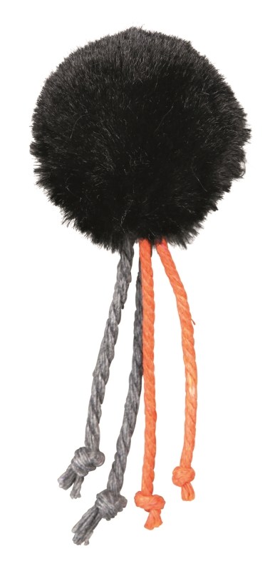 Игрушка для кошек "Меховой мяч с веревками"