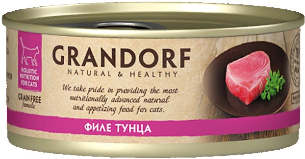 Грандорф конс. д/кошек Филе тунца 70г