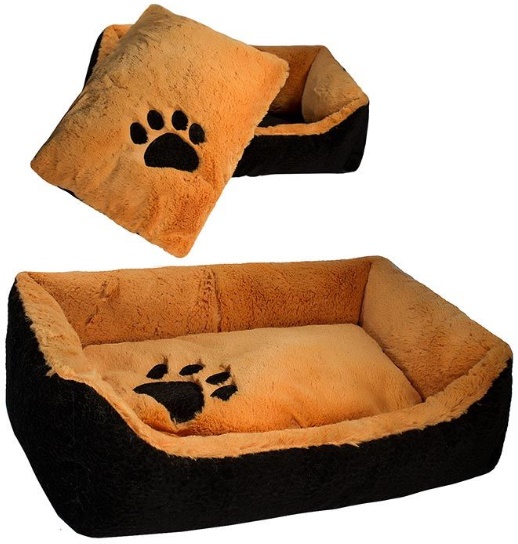 Лежак синтепон.прямоуг.55*41*16см мех пушистый