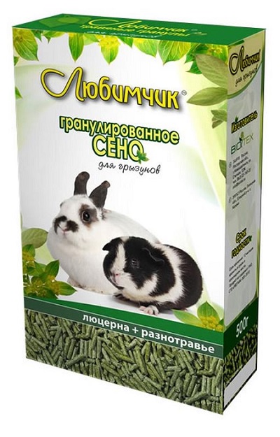 Любимчик Сено гранулир. д/грызунов 500г