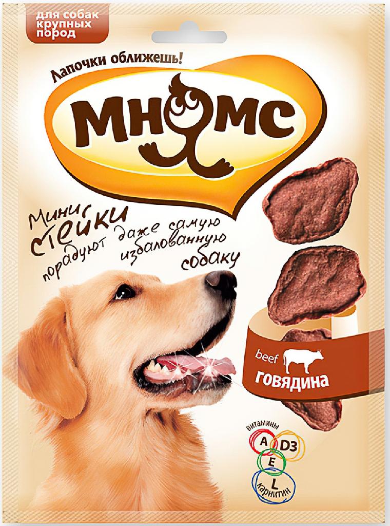 Мнямс лакомство для собак стейки 75г