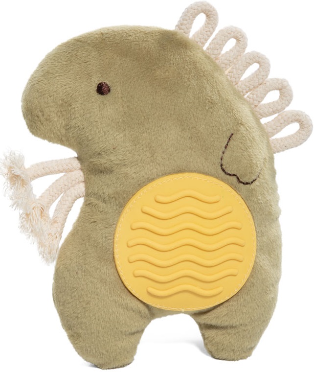 Игрушка для собак мягкая "Динозаврик с тренажером для зубов", 165мм