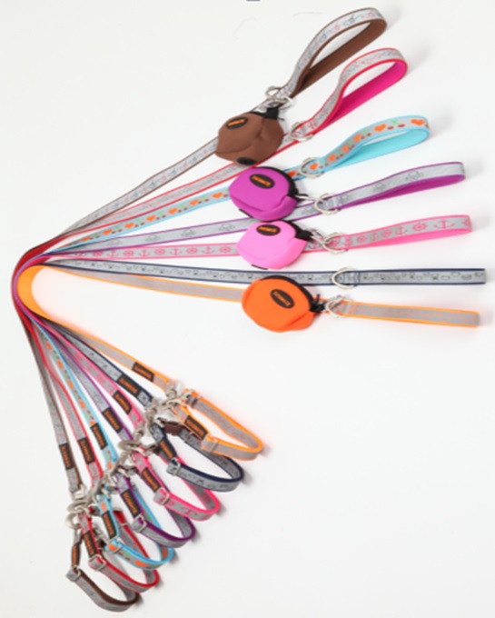 Ошейник с поводком+брелок д/пакетов