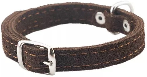 Ошейник Замша 10мм 2 слоя 28-35см