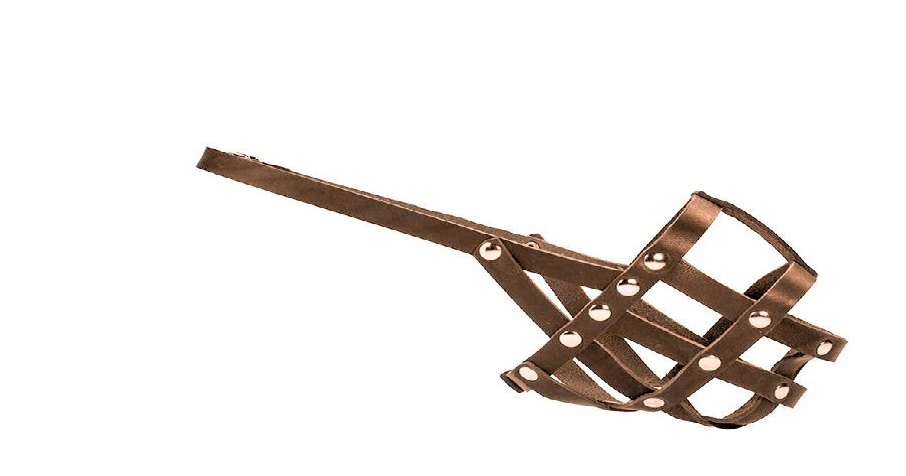 Намордник кожаный, сетчатый №2 цвета в ассортименте