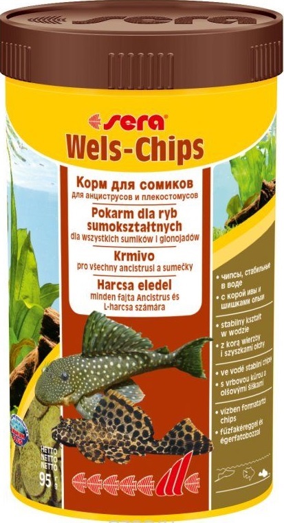 Сера Корм для сомов "прилипал" WELS CHIPS 250мл 95г