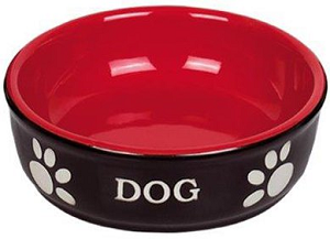 Миска 12X3,7см 0,13л керамика крас/черн. с рисунком DOG