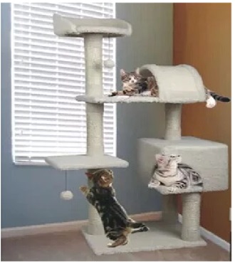 Когтеточка 4-х уровневая "Stone" 60*40*125см