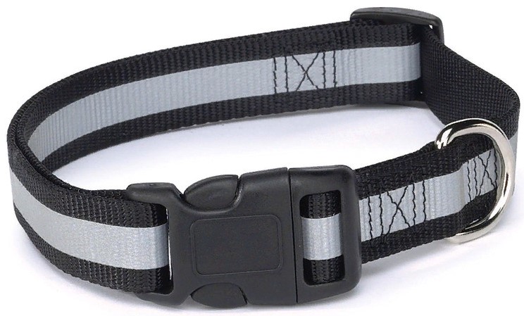 Ошейник синтетический светоотражающий 20мм 30-42см (ТМ «ЧИП») в ассорт.