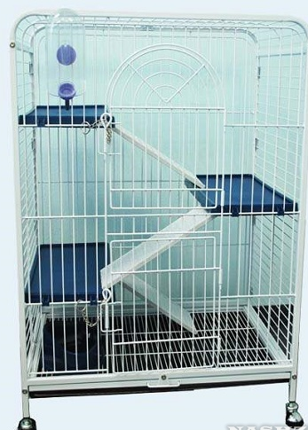 Клетка для шиншилл, 3-этажная, укомплектованная, 64*44*93см