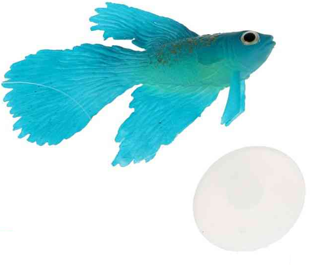 Аквадекор Рыбка петушок на присоске 7,6*1,5*5,2см