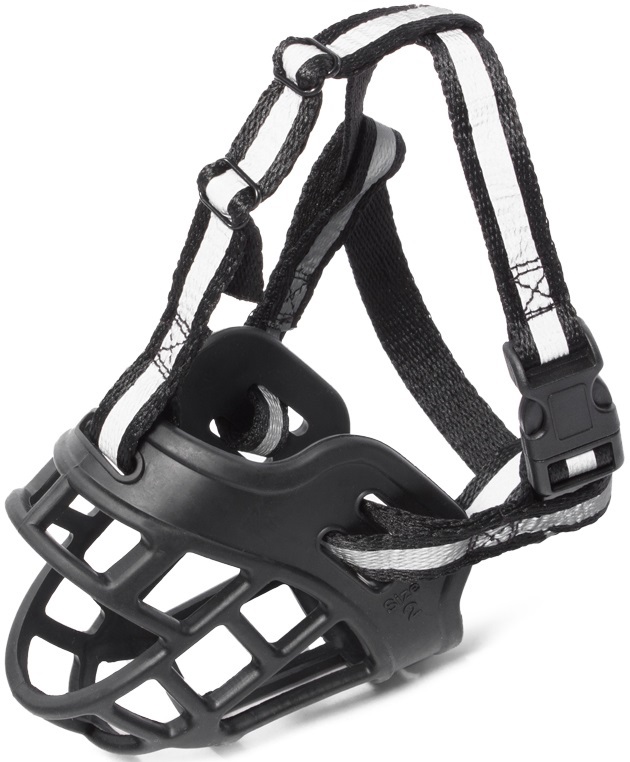 Намордник силиконовый с нейлоновым ремешком №4, 85*55*125мм