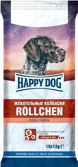 Хэппи Дог Жевательн. колбаски с Рубцом 120г
