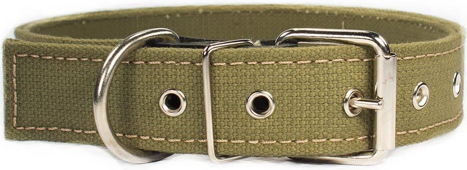 Ошейник брезентовый 35мм 2 слоя обхват 55-67см «Cotton»