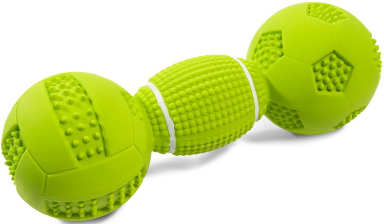 Игрушка  для собак из латекса "Гантель Баскетбол", 150мм