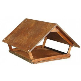 Кормушка уличная "Домик", фанера, морилка,  31х37х34,5см