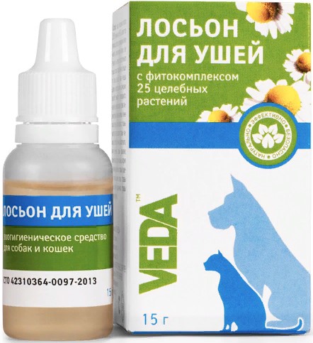Лосьон для ушей 25 целебных растений, 15г