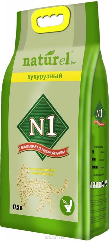 Наполнитель №1 Naturel кукурузный комкующийся 17,5л