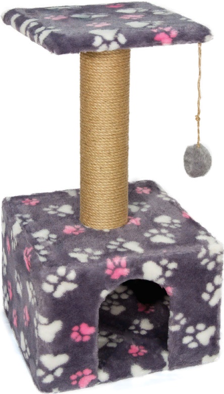 Игровой комплекс для кошек квадратный, 370*370*680мм