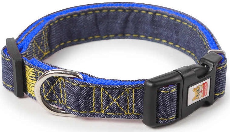 Ошейник для собак джинсовый