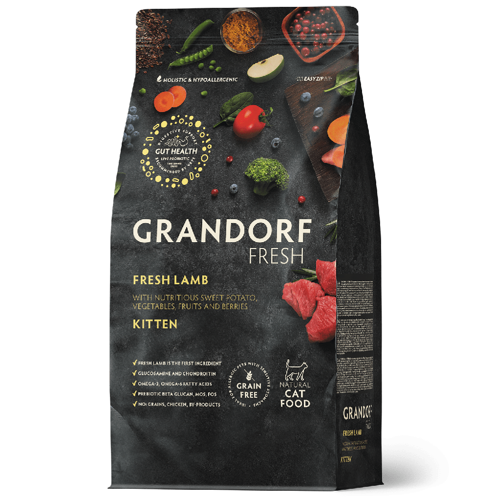 GRANDORF Fresh Cat KITTEN Lamb&Sweet Potato ягненок с бататом для котят