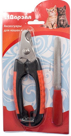Набор Когтерез-кусачки средние с обрезинеными ручками + пилка для когтей