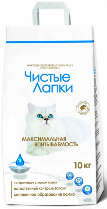 Наполнитель Чистые Лапки комкующийся Индийский бентонит 10кг