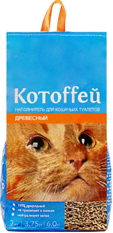 Наполнитель Котоффей древесный 6л