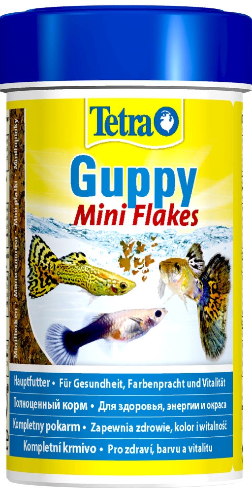 TetraGuppy Mini Flakes корм в хлопьях для гуппи 100мл